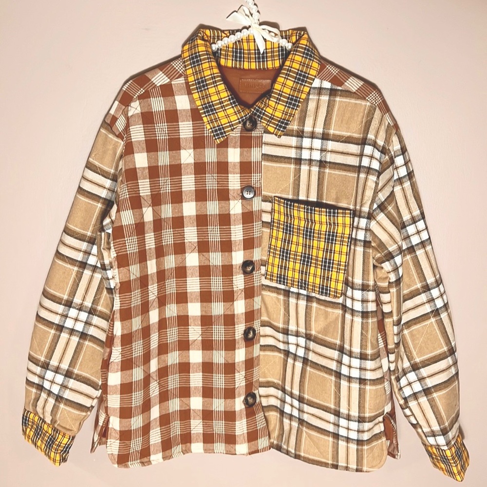 Umgee Plaid Contrast Jacket